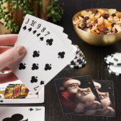 Pommerse met Sinterklaas Feestelijke Kerstmis Pokerkaarten (Insitu)