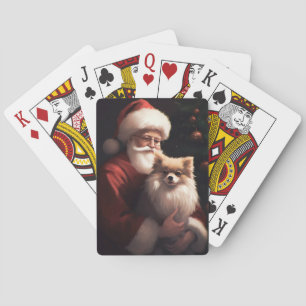 Pommerse met Sinterklaas Feestelijke Kerstmis Pokerkaarten