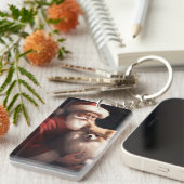 Pommerse met Sinterklaas Feestelijke Kerstmis Sleutelhanger (Voorkant Rechts)