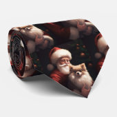Pommerse met Sinterklaas Feestelijke Kerstmis Stropdas (Opgerold)
