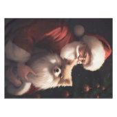 Pommerse met Sinterklaas Feestelijke Kerstmis Tafelkleed (Voorkant (Horizontaal))