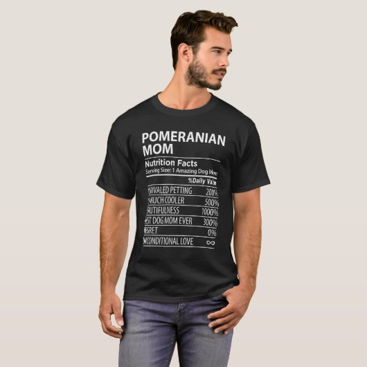 Pommerse Moeder Voeding Feiten Pommeren Hond Eigen T-shirt (Voorkant volledig)