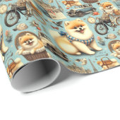 Pommerse naadloze illustratie Cadeaupapier (Rol Hoek)