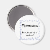 Pommerse Pawprints - Gepersonaliseerd Magneet (Voorkant / Achterkant)