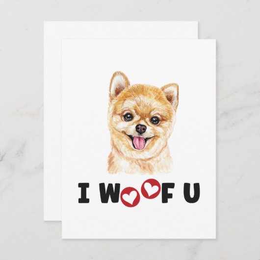 Pommerse pom Dog ik wil je (Voorkant / Achterkant)