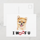 Pommerse pom Dog ik wil je Uitnodiging Briefkaart (Voorkant / Achterkant)