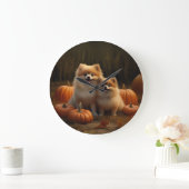 Pommerse Puppy Herfst Verrukking Pompoen Grote Klok (Huis)