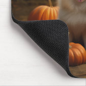 Pommerse Puppy Herfst Verrukking Pompoen Muismat (Hoek)