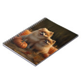 Pommerse Puppy Herfst Verrukking Pompoen Notitieboek (Linkerzijde)
