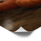 Pommerse Puppy Herfst Verrukking Pompoen Perfect Poster (Hoek)