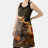 Pommerse Puppy Herfst Verrukking Pompoen Schort (Insitu)