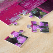 Pommerse puppy hond op Cottage Garden Bench Legpuzzel (Zijkant)