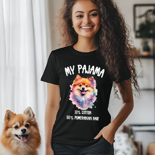 Pommerse pyjamatekening t-shirt