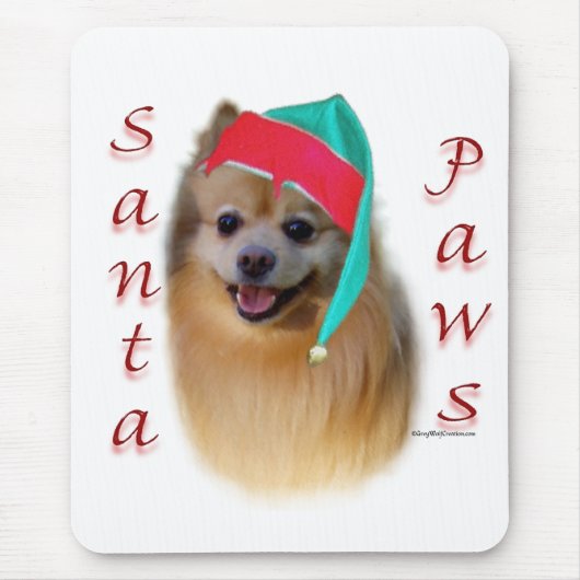Pommerse Santa Paws Muismat (Voorkant)