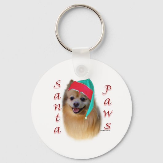 Pommerse Santa Paws Sleutelhanger (Voorkant)