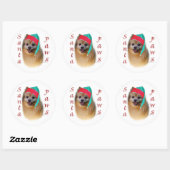 Pommerse Santa Paws - Sticker (Vel)