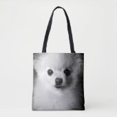 Pommerse Schattigee hond foto Canvas tas (Voorkant)