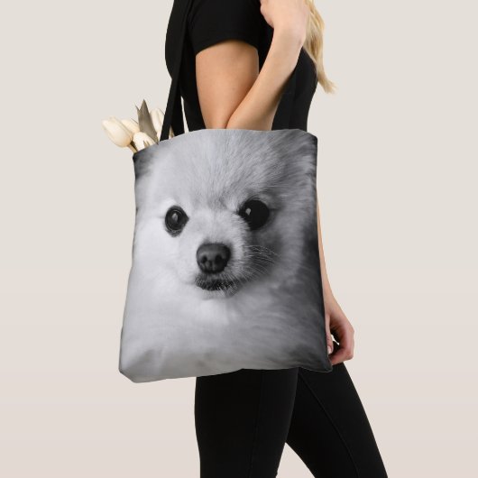 Pommerse Schattigee hond foto Canvas tas (Dichtbij)