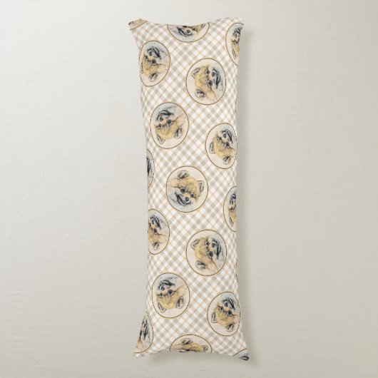 Pommerse Schilderij Sinaasappel Pom Originele Hond Lichaamskussen (Voorkant Verticaal)