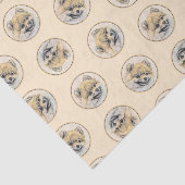 Pommerse Schilderij Sinaasappel Pom Originele Hond Tissuepapier (Detail)