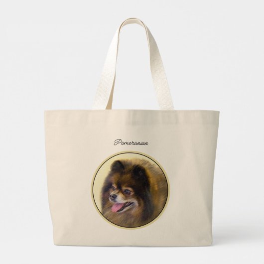 Pommerse Schilderij Sinaasappel Sable Originele Ho Grote Tote Bag (Achterkant)