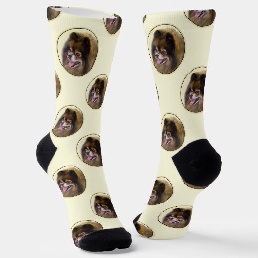 Pommerse Schilderij Sinaasappel Sable Originele Ho Sokken (Gebogen)