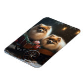 Pommerse Sneeuwslee Kerstdecoratie Magneet (Linkerzijde)