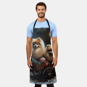 Pommerse Sneeuwslee Kerstdecoratie Schort (Gedragen)