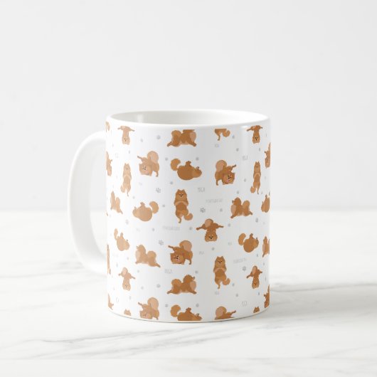 Pommerse spitz koffiemok (Voorkant links)