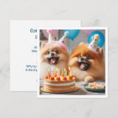 Pommerse verjaardagskaart, Pommeren, Pommeren Kaart (Voorkant / Achterkant)