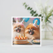 Pommerse verjaardagskaart, Pommeren, Pommeren Kaart (Staand voorkant)