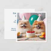 Pommerse verjaardagskaart, Pommerse, Pommerse Kaart (Voorkant / Achterkant)