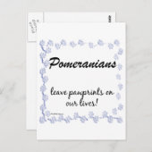 Pommerse voetafdrukken briefkaart (Voorkant / Achterkant)