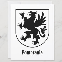 Pommerse Wapenschild Zwart en Wit Heraldisch