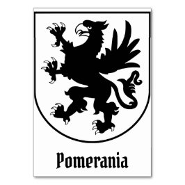 Pommerse Wapenschild Zwart en Wit Heraldisch Kaart