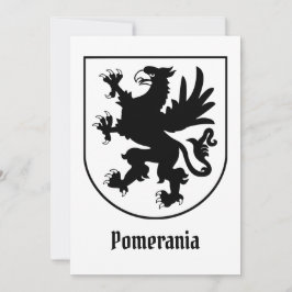 Pommerse Wapenschild Zwart en Wit Heraldisch Kaart