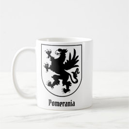Pommerse Wapenschild Zwart en Wit Heraldisch Koffiemok