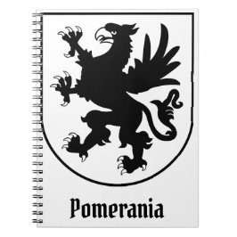 Pommerse Wapenschild Zwart en Wit Heraldisch Notitieboek