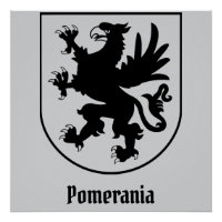 Pommerse Wapenschild Zwart en Wit Heraldisch