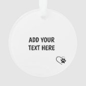 Pommerse Waterverf Acryl Ornament (achterkant)