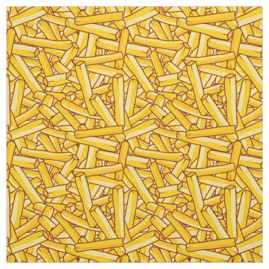 Pommes frites friet nieuwigheid stof (Swatch)