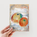 Pommes | Renoir Briefkaart<br><div class="desc">Appelen | Pommes (1875) | Origineel kunstwerk van de Franse impressionist Pierre-Auguste Renoir (1841-1919). Het schilderij toont een abstract impressionistisch stilleven van vruchten in aardeachtig sinaasappel,  geel en beige kleuren. Klik op Aanpassen om uw eigen tekst toe te voegen of het ontwerp te personaliseren.</div>