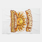 Pommes sind frittierte Sonnenstrahlen -  Theedoek (Horizontaal)