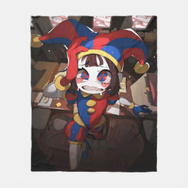 Pomni (The Amazing Digital Circus) - Angstig Offic Fleece Deken