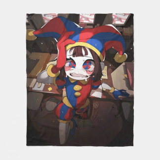 Pomni (The Amazing Digital Circus) - Angstig Offic Fleece Deken