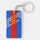 Pomo Indian Flag Etnische Bibliotheek Native Usa Sleutelhanger (achterkant)