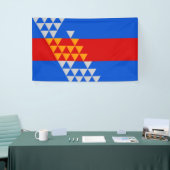 Pomo Indian Flag Etnische Bibliotheek Native Usa Spandoek (Beurs)