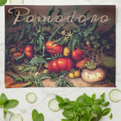 Pomodoro botanische tomaten gepersonaliseerd theedoek (Gevouwen)