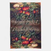 Pomodoro botanische tomaten gepersonaliseerd theedoek (Verticaal)