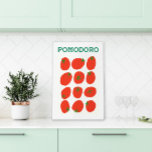 Pomodoro Italiaans tomatenretro Moderne  stijl Canvas Afdruk<br><div class="desc">Deze retro-stijl canvas print is voorzien van helder rode Italiaanse tomaten. Het zal er perfect uitzien in uw moderne keuken.</div>